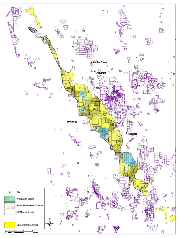 Claim Map Spencer Bridge Gold Belt