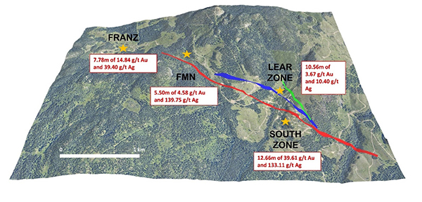 Zones of Gold-Silver Mineralization